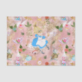 Whimsical Alice's avonturen in Wonderland Fun Tissuepapier (Voorkant)