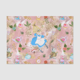 Whimsical Alice's avonturen in Wonderland Fun Tissuepapier