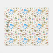 Whimsical Alice's avonturen in Wonderland Glitter Fleece Deken (Voorkant (Horizontaal))