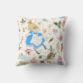 Whimsical Alice's avonturen in Wonderland Glitter Kussen (Achterkant)