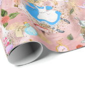 Whimsical Alice's avonturen in Wonderland Party Cadeaupapier (Rol Hoek)