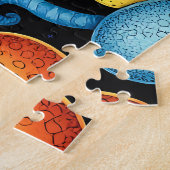 Whimsical Alien Garden - Kleurrijke kosmische flor Legpuzzel (Zijkant)