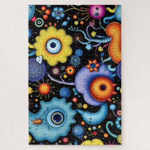 Whimsical Alien Garden - Kleurrijke kosmische flor Legpuzzel