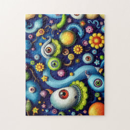 Whimsical Alien Planet Landschap Jigsaw Puzzel