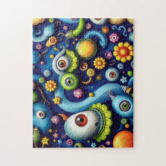 Whimsical Alien Planet Landschap Jigsaw Puzzel (Verticaal)