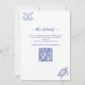 Whimsical All-in-One QR-code Trouwfeest Zeeleven Kaart (Achterkant)