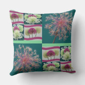 Whimsical Allium Bloemknoppen Collage Kussen (Achterkant)