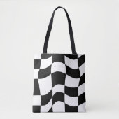 Whimsical Allure: Gevoerde Abstract Patroonpatroon Tote Bag (Voorkant)
