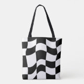 Whimsical Allure: Gevoerde Abstract Patroonpatroon Tote Bag (Achterkant)