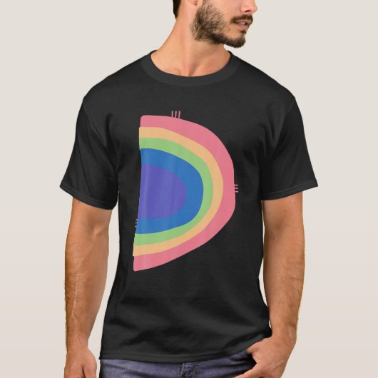 Whimsical Alphabet Letter-D Typography Character-D T-shirt (Voorkant)