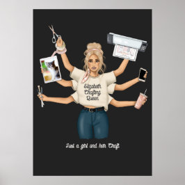 Whimsical Ambacht Koningin Poster