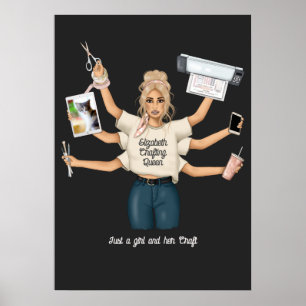 Whimsical Ambacht Koningin Poster
