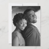 Whimsical Ampersand | Moody Black Foto terug Save The Date (Achterkant)