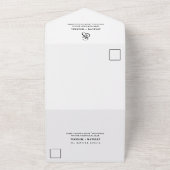 Whimsical Ampersand | Zwarte en witte bruiloft All In One Uitnodiging (Buitenkant)