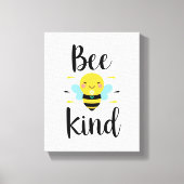 Whimsical and Kind Bee Illustration Canvas Afdruk (Voorkant)