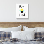 Whimsical and Kind Bee Illustration Canvas Afdruk (Insitu (Slaapkamer))