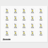 Whimsical and Kind Bee Illustration Ronde Sticker (Vel)