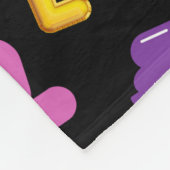 Whimsical Animal Balloons en LOVE Letters Fleece Deken (Hoek)