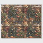 “Whimsical Animal Christmas Cadeaupapier (Vlak)