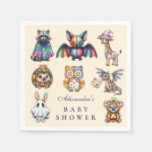 Whimsical Animal Halloween Baby shower Servet (Voorkant)