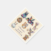 Whimsical Animal Halloween Baby shower Servet (Hoek)