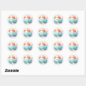 Whimsical Animal Jars - Hond - Ronde Sticker (Vel)