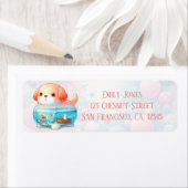 Whimsical Animal Jars - Hond - Terugkeer Adres Etiket (Insitu)