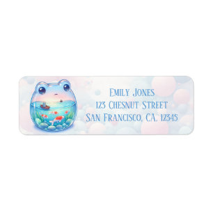 Whimsical Animal Jars - Kikker- Retour Adres Label