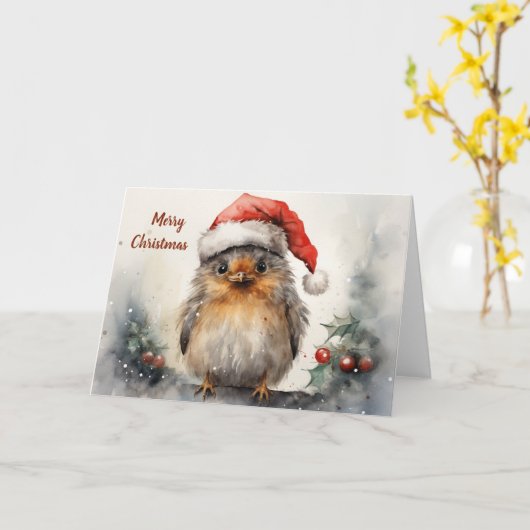 Whimsical Animals Christmas Kaart (Gele Bloem)