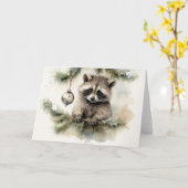 Whimsical Animals Christmas Kaart (Gele Bloem)