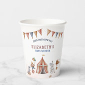 Whimsical Animals Circus Party Baby shower Papieren Bekers (Achterkant)