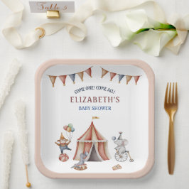 Whimsical Animals Circus Party Baby shower Papieren Bordje