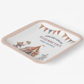 Whimsical Animals Circus Party Baby shower Papieren Bordje (Gebogen)