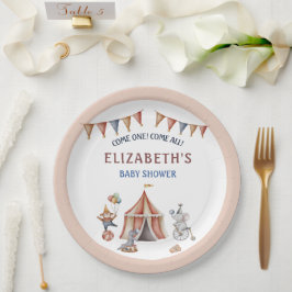Whimsical Animals Circus Party Baby shower Papieren Bordje