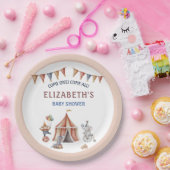 Whimsical Animals Circus Party Baby shower Papieren Bordje (Feest)