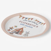Whimsical Animals Circus Party Baby shower Papieren Bordje (Gekanteld)