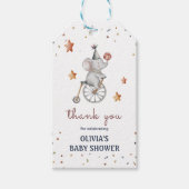 Whimsical Animals Circus Verjaardagsfeestje Cadeau Cadeaulabel (Voorkant)