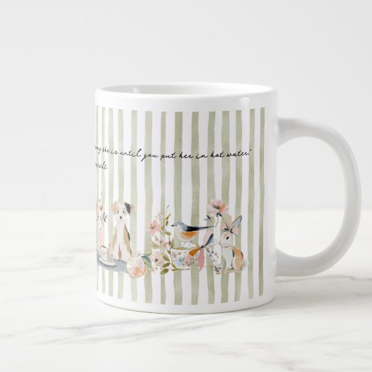 Whimsical Animals Drinking Grote Koffiekop (Rechts)