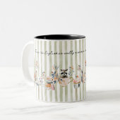 Whimsical Animals Drinking Time Tweekleurige Koffiemok (Voorkant links)