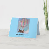 Whimsical Animals in Flying Machines Art Kaart (Achterkant)