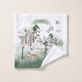 Whimsical Animals in the Woodland  Bad Handdoek (Wasdoekje)