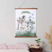 Whimsical Animals in the Woodland  Hangend Wandkleed (Slaapkamer)