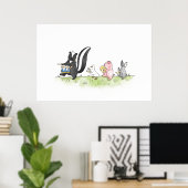 Whimsical Animals Marching Band Poster (Thuiskantoor)