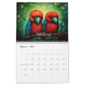 Whimsical Animals Motivatie jaar Inspirerend Kalender (Feb 2027)