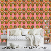 Whimsical animals reading books  behang