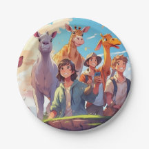 Whimsical Animes Papieren Borden voor kinderen