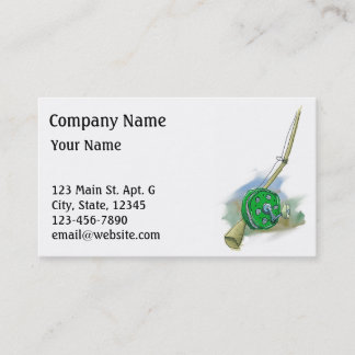 Whimsical Antiek Vist Reel Visitekaartje