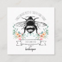 Whimsical Apiary Elegant Honey Bee Logo Imker