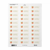 Whimsical Apple Autumn Green Schattige Modern Etiket (Full Sheet)