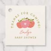 Whimsical Apple Theme Herfst Baby shower Bedankt Bedankjes Labels (Voorkant)